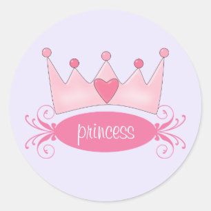 Personalisierte Prinzessin Tiara Stickers
