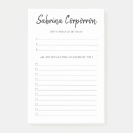 Personalisierte Prioritätenliste Post-it Klebezettel