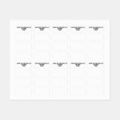 Personalisierte Private Labels Etiketten (Blatt)