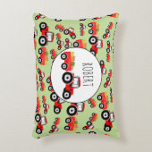 Personalisierte Produktion von roten LKW Dekokissen (Vorderseite(Vertikal))