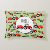 Personalisierte Produktion von roten LKW Dekokissen (Rückseite)