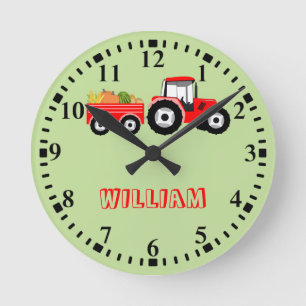 Personalisierte Produktion von roten LKW Runde Wanduhr