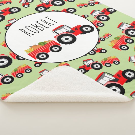 Personalisierte Produktion von roten LKW Sherpadecke (3/4)