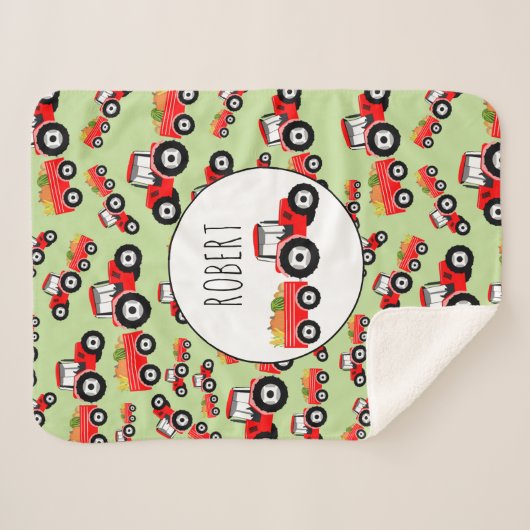 Personalisierte Produktion von roten LKW Sherpadecke (Vorderseite (Horizontal))