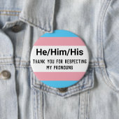 Personalisierte Pronouns He Trans Button (Beispiel)