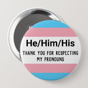 Personalisierte Pronouns He Trans Button
