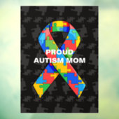 Personalisierte Proud Autismus Mama/Vater Puzzle R Fensteraufkleber (Blatt 3)