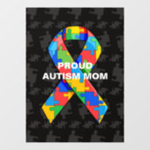 Personalisierte Proud Autismus Mama/Vater Puzzle R Fensteraufkleber (Blatt)
