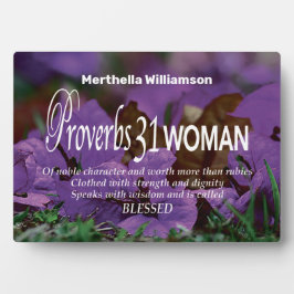 Personalisierte PROVERBS 31 FRAU Inspiration Fotoplatte