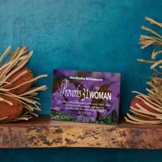 Personalisierte PROVERBS 31 FRAU Inspiration Fotoplatte (Seite)
