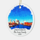 Personalisierte Providence Ornament, Rhode Island Keramik Ornament (Links)