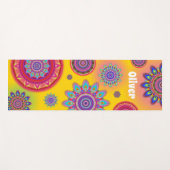 Personalisierte psychedelische Hippy-Mandala-Yoga- Yogamatte (Vorderseite (Horizontal))