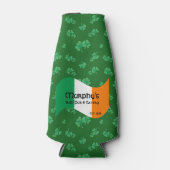 Personalisierte Pub & Eatery Irish Flag Kleeblatts Flaschenkühler (Vorderseite)