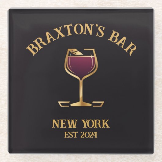 Personalisierte Pub Sign Bar Deco mit Individuelle Glasuntersetzer (Vorderseite)