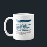 Personalisierte Publikation Classic 15oz Tasse - B<br><div class="desc">Ein personalisiertes Geschenk zum Feiern Ihrer veröffentlichten Zeitung! Das perfekte Geschenk für Mitautoren,  Kollegen und Akademiker,  die eine wissenschaftliche Arbeit veröffentlicht haben. Passen Sie mit der wissenschaftlichen Zeitschrift,  Publikationstitel,  Autoren und abstrakt an.</div>