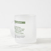 Personalisierte Publikation Mattierte Glass-Tasse  Mattglastasse (Vorderseite Links)