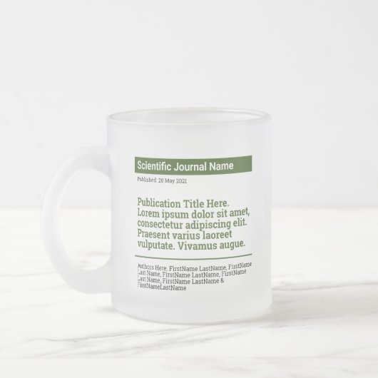 Personalisierte Publikation Mattierte Glass-Tasse  Mattglastasse (Links)