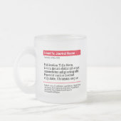Personalisierte Publikation Mattierte Tasse aus Gl (Links)