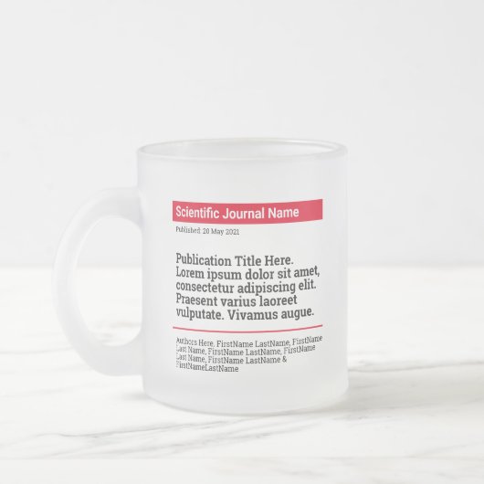 Personalisierte Publikation Mattierte Tasse aus Gl (Links)