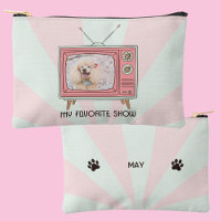 Personalisierte Pudel Retro-TV-Pastell-Hundemutter