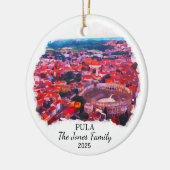 Personalisierte Pula Ornament, Kroatien Keramik Ornament (Links)