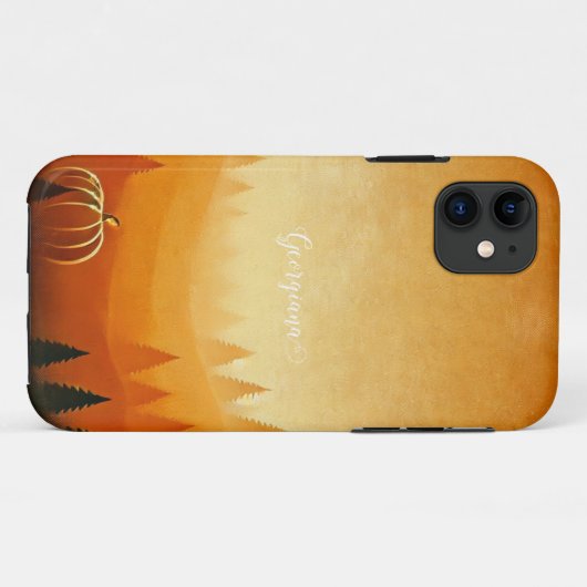 Personalisierte Pumpkin Ernte Autumnal Harvest Case-Mate iPhone Hülle (Rückseite (Horizontal))