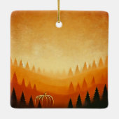 Personalisierte Pumpkin Ernte Autumnal Harvest Keramikornament (Rückseite)