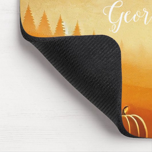 Personalisierte Pumpkin Ernte Autumnal Harvest Mousepad (Ecke)