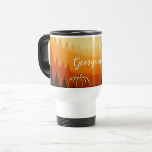 Personalisierte Pumpkin Ernte Autumnal Harvest Reisebecher