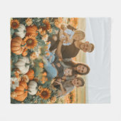 Personalisierte Pumpkin-Falldesign Fleecedecke (Vorderseite (Horizontal))