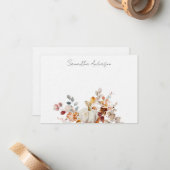 Personalisierte Pumpkin Herbstfallkarte Mitteilungskarte (Vorderseite/Rückseite Beispiel)