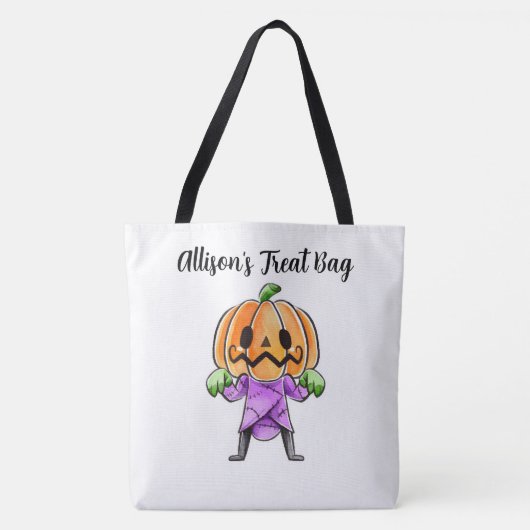 Personalisierte Pumpkin Leckerei Tote Tasche (Vorderseite)