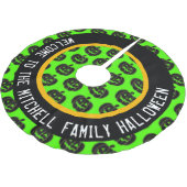 Personalisierte Pumpkins Halloween-Baumrock Polyester Weihnachtsbaumdecke (Schrägansicht)