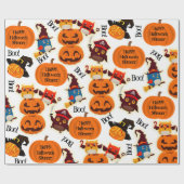 Personalisierte Pumpkins Halloween Geschenkpapier (Flach)