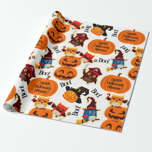 Personalisierte Pumpkins Halloween Geschenkpapier (Ungerollt)