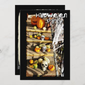 Personalisierte Pumpkins und Skulls Halloween-Part Einladung (Vorne/Hinten)