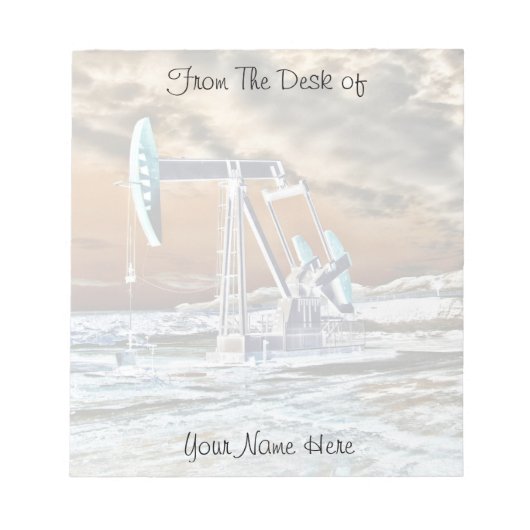 Personalisierte Pumpstation Notepad Notizblock (Vorderseite)