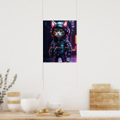 Personalisierte Punk Cyber Space Pilot Earphone Ca Poster (Küche)