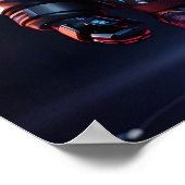 Personalisierte Punk Cyber Space Pilot Earphone Ca Poster (Ecke)