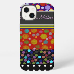 personalisierte Punkte-Muster iPhone 13 Hülle