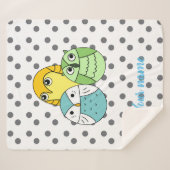 Personalisierte Punkte Uhusen, weißlich Sherpadecke (Vorderseite (Horizontal))