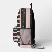 Personalisierte Punkte und Streifen Bedruckter Rucksack (Rechts)