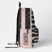 Personalisierte Punkte und Streifen Bedruckter Rucksack (Links)