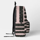Personalisierte Punkte und Streifen Bedruckter Rucksack (Links)