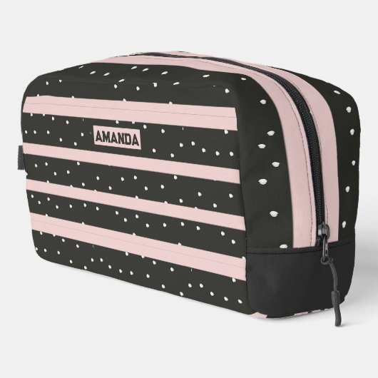 Personalisierte Punkte und Streifen Waschbeutel (Rechte Ecke)