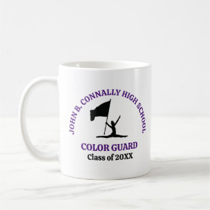 Personalisierte Purple High School Color Guard Kaffeetasse