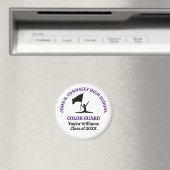 Personalisierte Purple High School Color Guard Magnet (In Situ (Geschirrspüler))