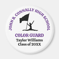 Personalisierte Purple High School Color Guard