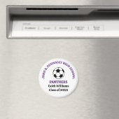 Personalisierte Purple High School Fußballmannscha Magnet (In Situ (Geschirrspüler))