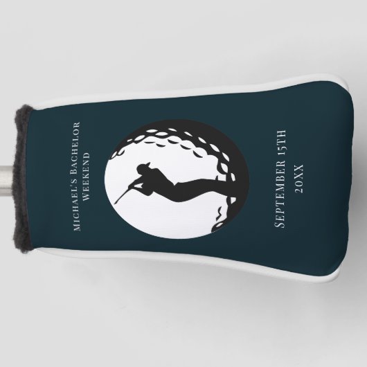 Personalisierte Putter-Abdeckung | Bachelor Weeken Golf Headcover (Vorderseite)